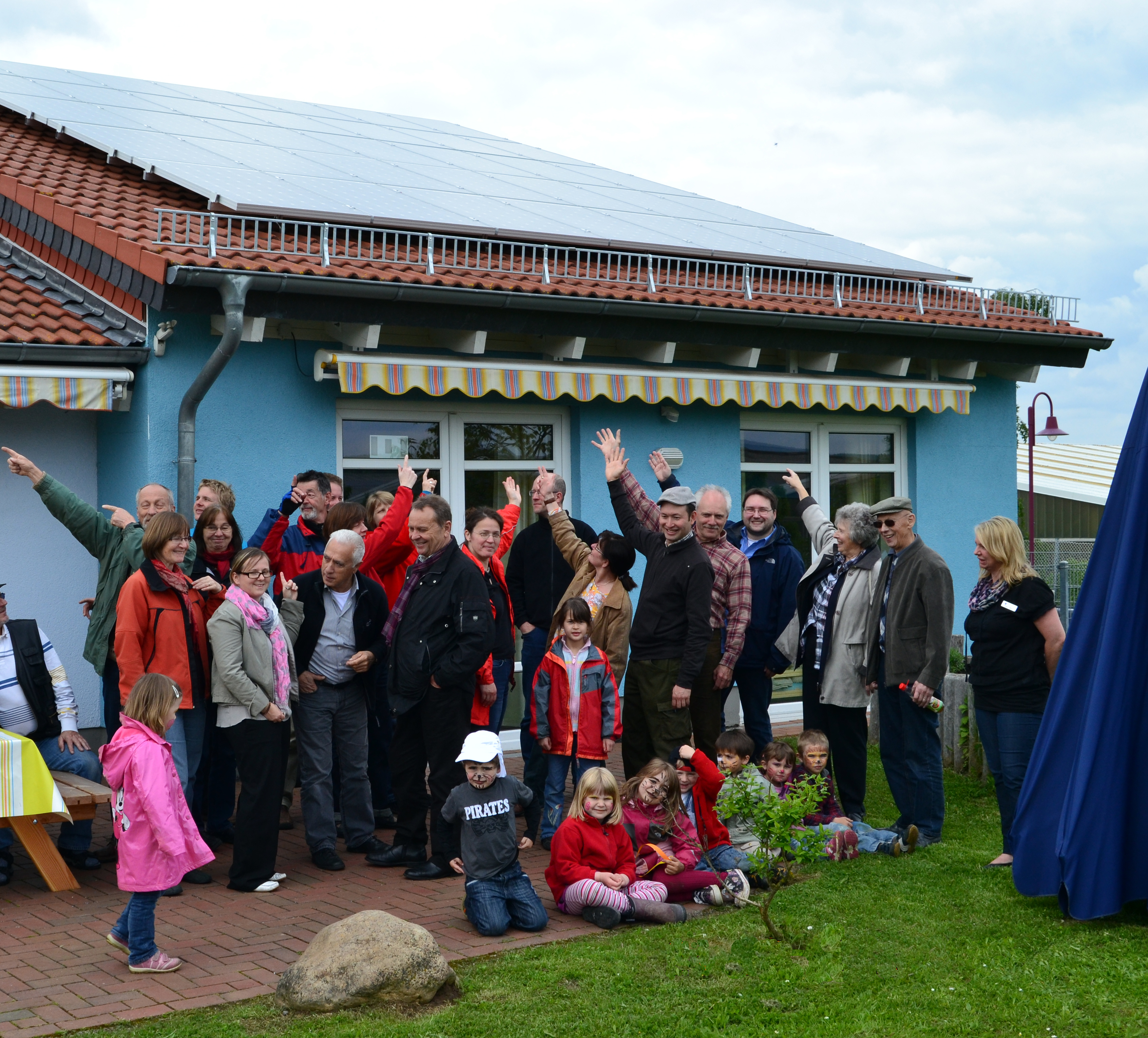 Einweihungsfeier in der Kita Pusteblume im Mai 2013; Foto: EnergieGenossenschaft