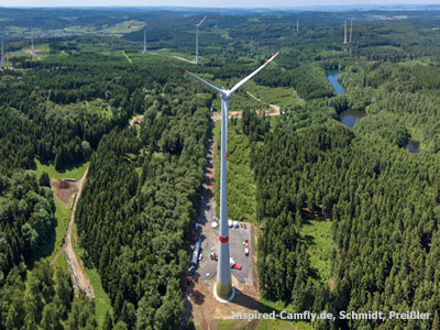 Windpark Stiftswald; Foto: inspired camfly Schmidt Preißler